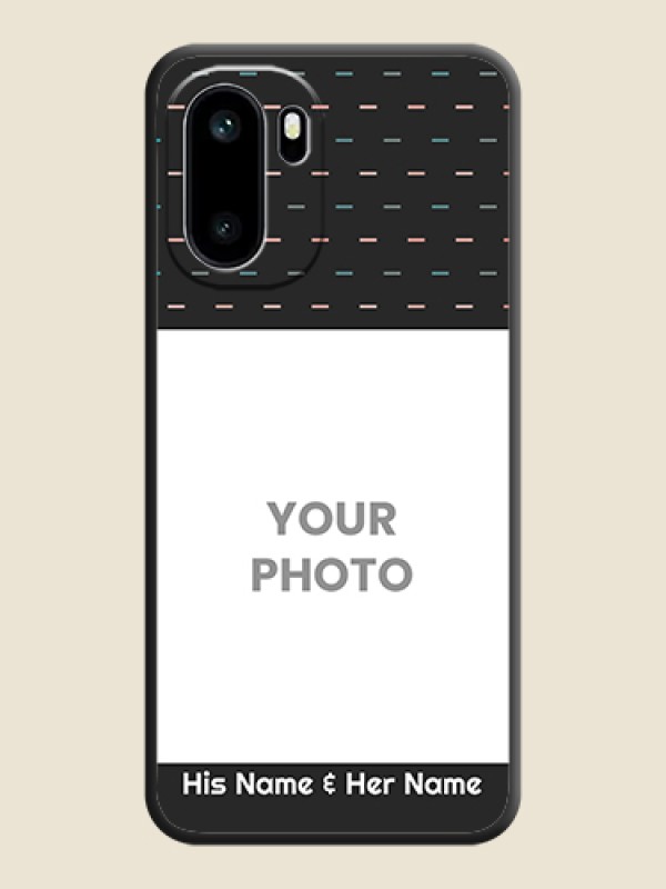 Custom Line Pattern Design with Text On Space Black Custom Soft Matte Mobile Back Cover - OnePlus 15R 5G - alternate view