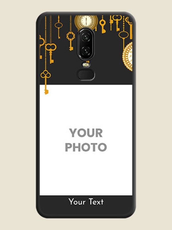 Custom Decorative Design with Text on Space Black Custom Soft Matte Back Cover - OnePlus 6 - alternate view
