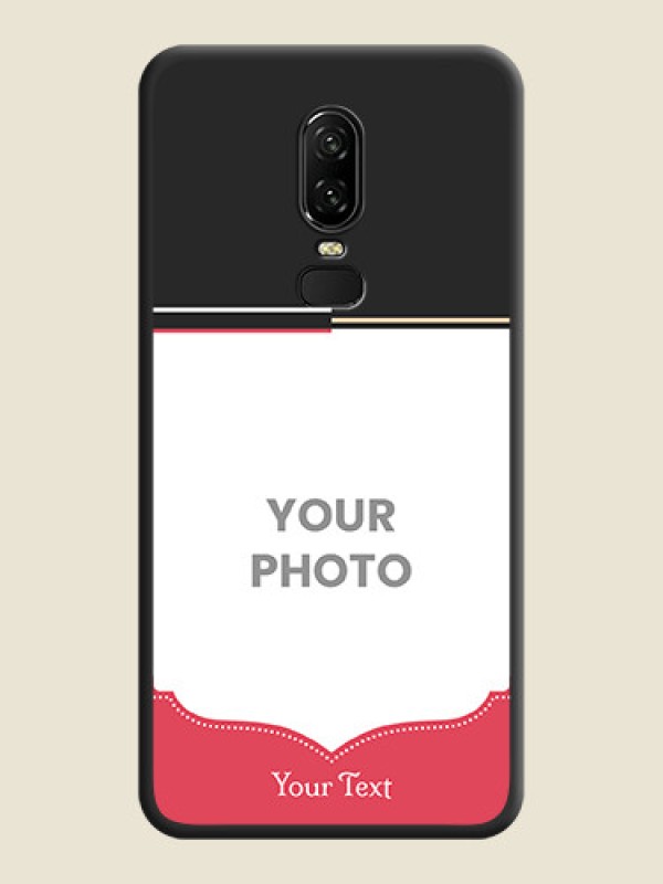 Custom Classic Plain Design with Name - Photo on Space Black Soft Matte Phone Cover - OnePlus 6 - alternate view