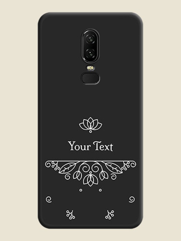 Custom Lotus Garden Custom Text On Space Black Personalized Soft Matte Phone Covers -Oneplus 6 - alternate view