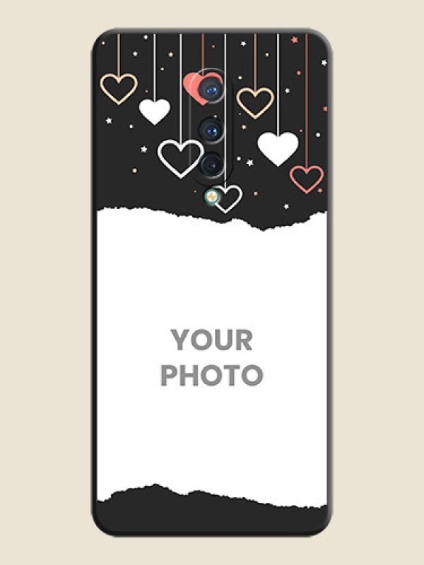 Custom Love Hangings with Splash Wave Picture on Space Black Custom Soft Matte Phone Back Cover - OnePlus 8 - alternate view