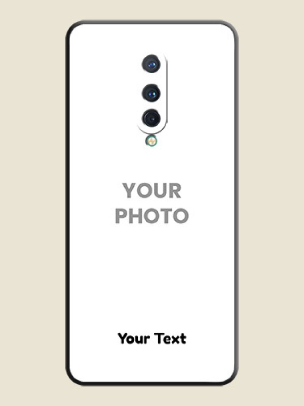 Custom Full Single Pic Upload With Text On Space Black Personalized Soft Matte Phone Covers -Oneplus 8 - alternate view