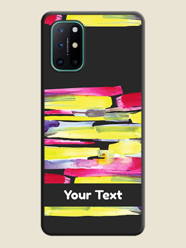 Custom Brush Coloured on Space Black Personalized Soft Matte Phone Covers - OnePlus 8T - alternate view