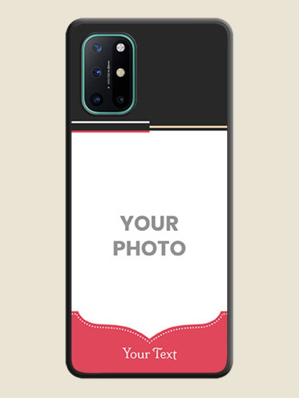 Custom Classic Plain Design with Name on Photo on Space Black Soft Matte Phone Cover - OnePlus 8T - alternate view