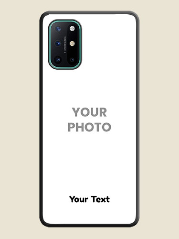 Custom Full Single Pic Upload With Text On Space Black Personalized Soft Matte Phone Covers -Oneplus 8T - alternate view