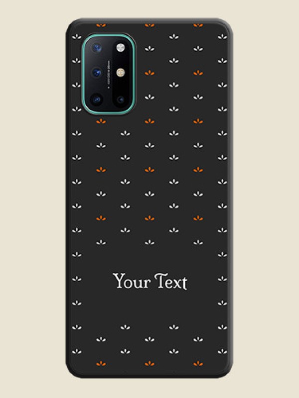 Custom Simple Pattern With Custom Text On Space Black Personalized Soft Matte Phone Covers -Oneplus 8T - alternate view