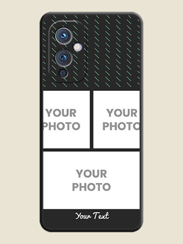 Custom Cross Dotted Pattern with 2 Image Holder  on Personalised Space Black Soft Matte Cases - Oneplus 9 5G - alternate view