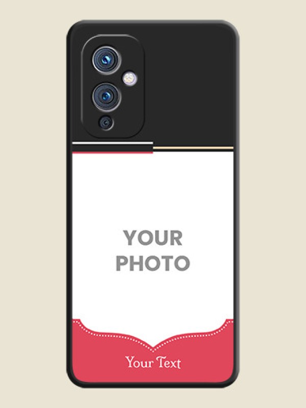 Custom Classic Plain Design with Name on Photo on Space Black Soft Matte Phone Cover - Oneplus 9 5G - alternate view