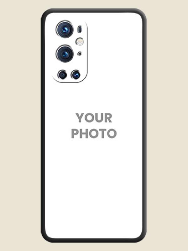 Custom Full Single Pic Upload On Space Black Personalized Soft Matte Phone Covers -Oneplus 9 Pro 5G - alternate view