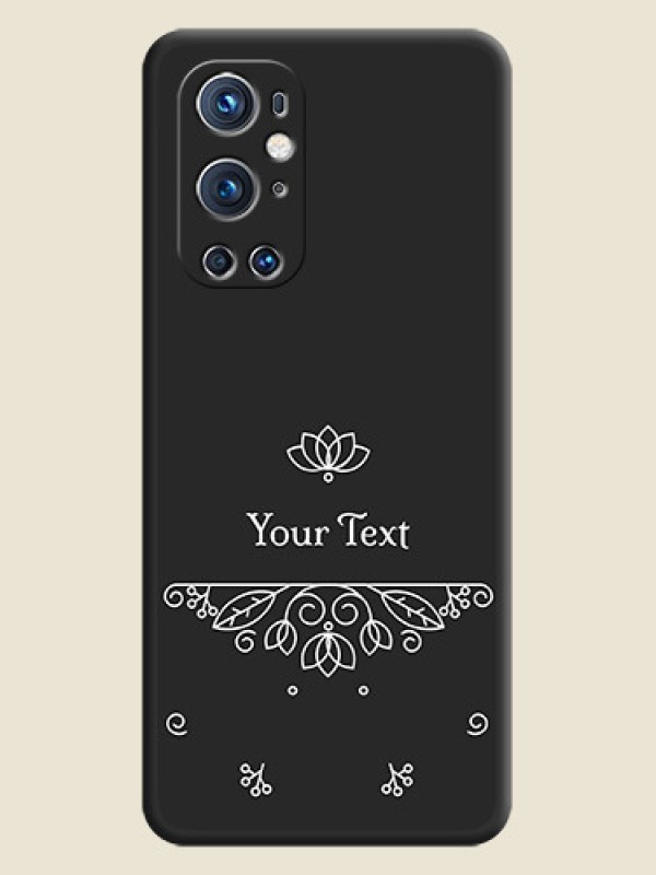 Custom Lotus Garden Custom Text On Space Black Personalized Soft Matte Phone Covers -Oneplus 9 Pro 5G - alternate view