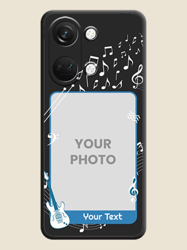 Custom Musical Theme Design with Text - Photo on Space Black Soft Matte Mobile Case - OnePlus Nord 3 5G - alternate view
