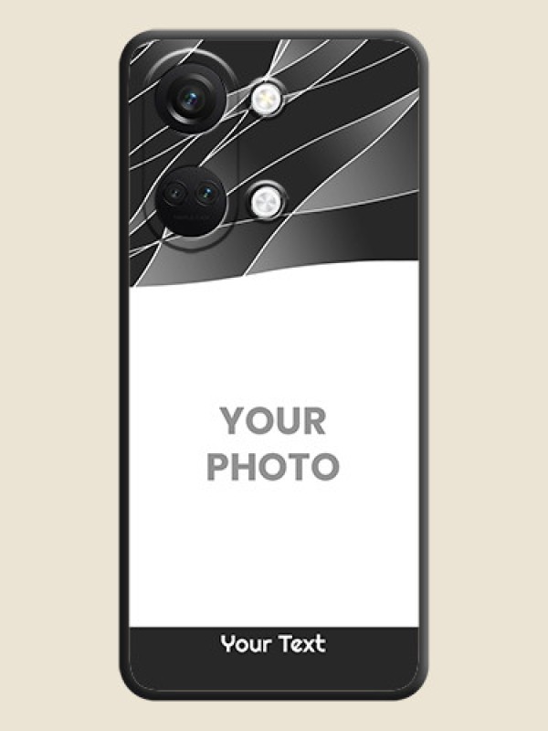 Custom Mixed Wave Lines - Photo on Space Black Soft Matte Mobile Cover - OnePlus Nord 3 5G - alternate view