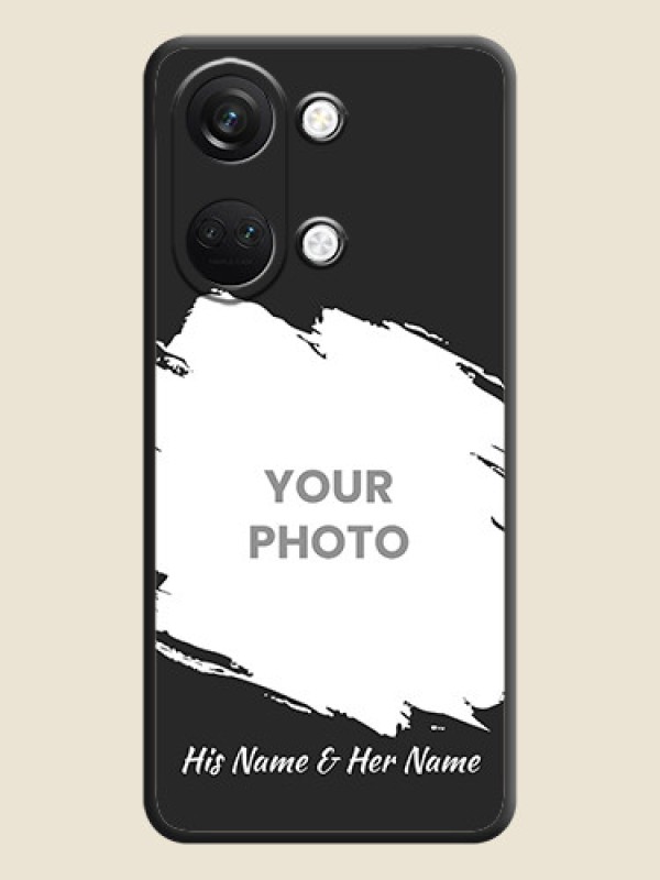 Custom Grunge Brush Strokes - Photo on Space Black Soft Matte Back Cover - OnePlus Nord 3 5G - alternate view