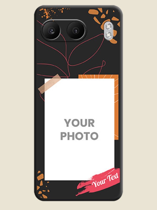 Custom Orange Photo Frame On Space Black Custom Soft Matte Mobile Back Cover - Nord 4 5G - alternate view