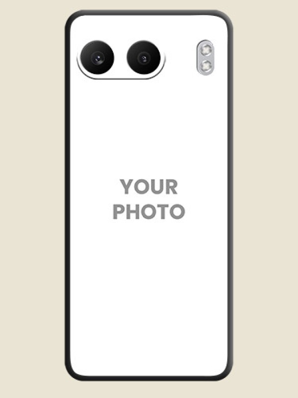 Custom Full Single Pic Upload On Space Black Custom Soft Matte Mobile Back Cover - Nord 4 5G - alternate view