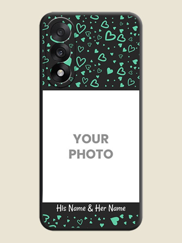 Custom Sea Green Indefinite Love Pattern on Photo On Space Black Custom Soft Matte Mobile Back Cover - OnePlus Nord 5 5G - alternate view