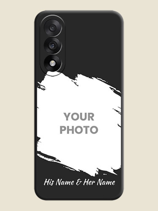 Custom Grunge Brush Strokes on Photo On Space Black Custom Soft Matte Mobile Back Cover - OnePlus Nord 5 5G - alternate view