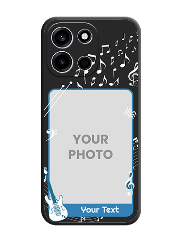 Custom Musical Theme Design with Text on Photo On Space Black Custom Soft Matte Mobile Back Cover - OnePlus Nord 6 5G - alternate view