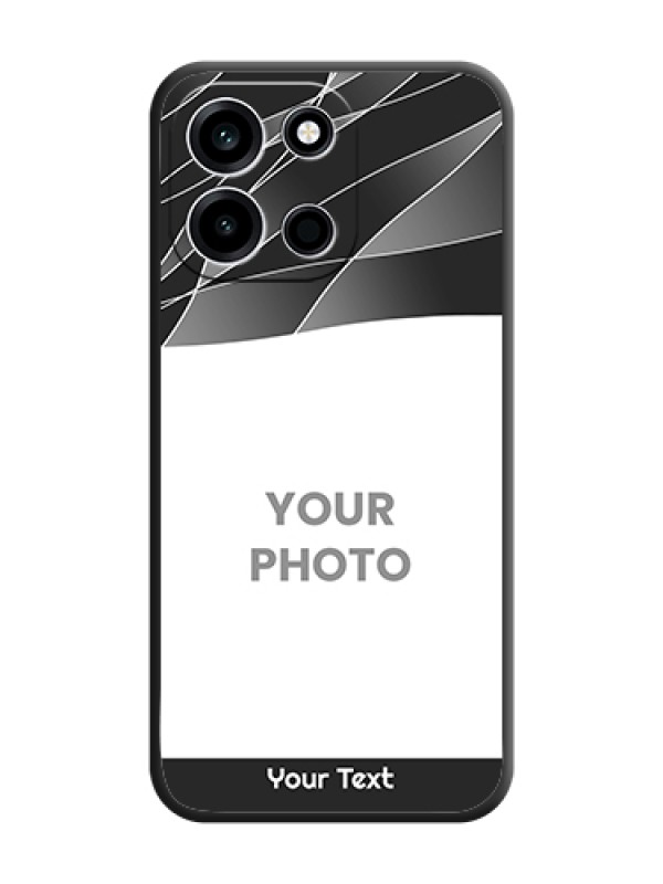 Custom Mixed Wave Lines on Photo On Space Black Custom Soft Matte Mobile Back Cover - OnePlus Nord 6 5G - alternate view