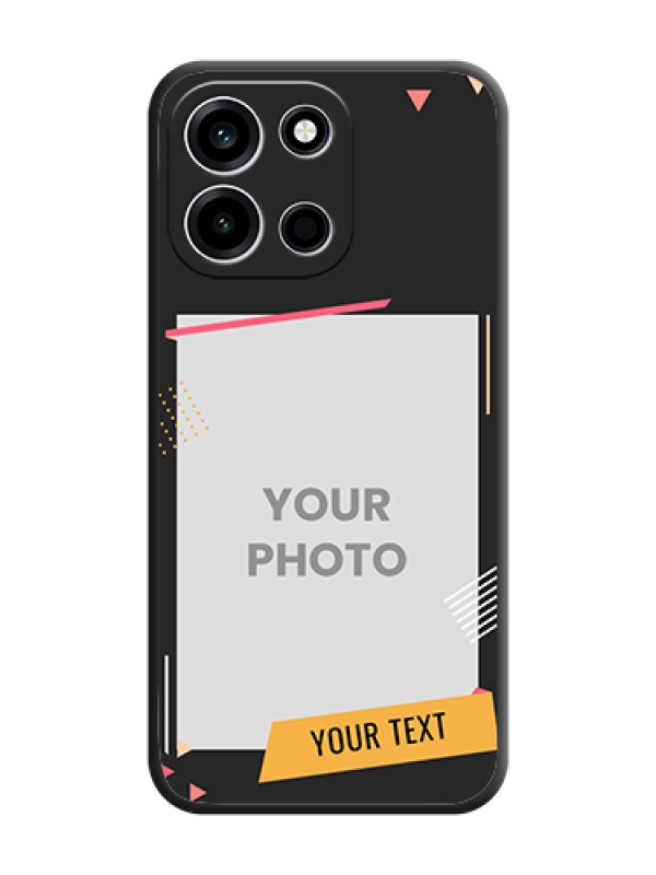 Custom Photo Frame with Triangle Small Dots on Photo On Space Black Custom Soft Matte Mobile Back Cover - OnePlus Nord 6 5G - alternate view