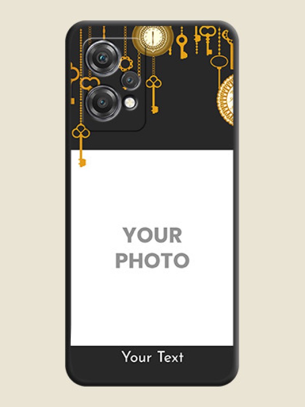 Custom Decorative Design with Text on Space Black Custom Soft Matte Back Cover - OnePlus Nord CE 2 Lite 5G - alternate view