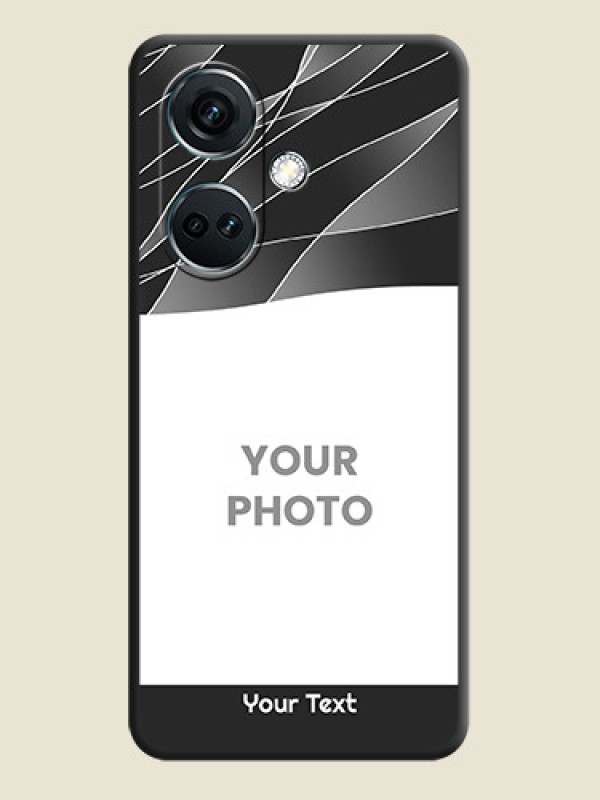 Custom Mixed Wave Lines - Photo on Space Black Soft Matte Mobile Cover - OnePlus Nord CE 3 5G - alternate view
