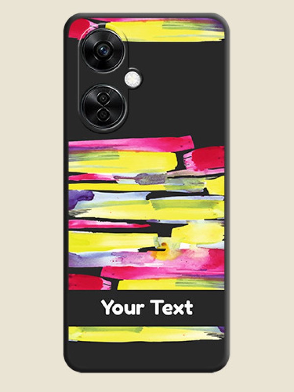 Custom Brush Coloured on Space Black Personalized Soft Matte Phone Covers - Nord CE 3 Lite 5G - alternate view