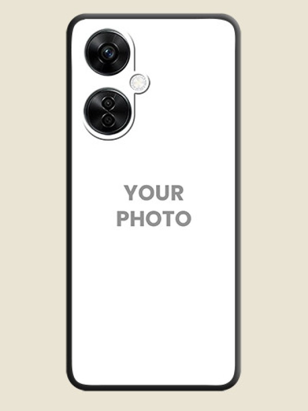 Custom Full Single Pic Upload On Space Black Personalized Soft Matte Phone Covers -Oneplus Nord Ce 3 Lite 5G - alternate view