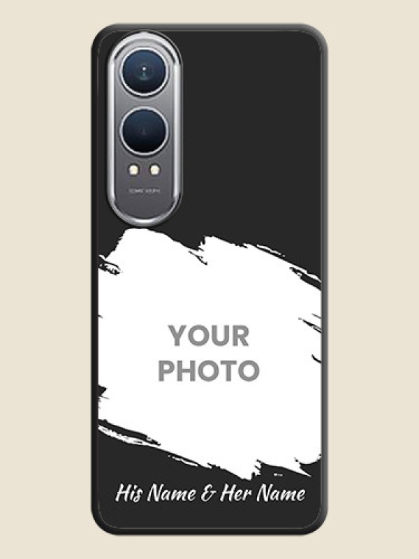 Custom Grunge Brush Strokes on Photo On Space Black Custom Soft Matte Mobile Back Cover - OnePlus Nord CE 4 Lite 5G - alternate view