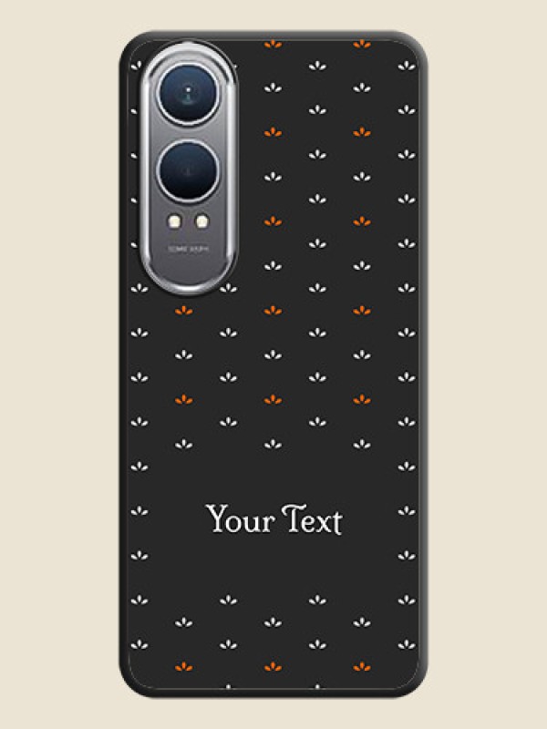 Custom Simple Pattern With Custom Text On Space Black Custom Soft Matte Mobile Back Cover - OnePlus Nord CE 4 Lite 5G - alternate view