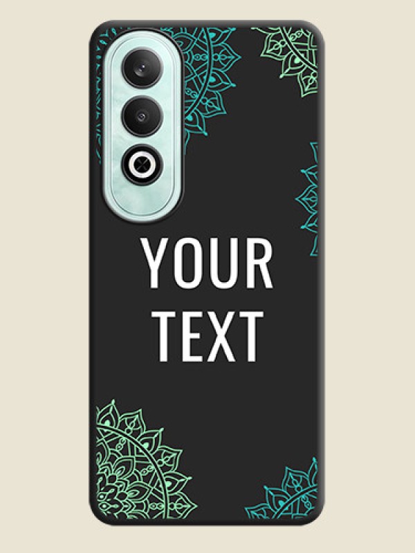 Custom Your Name with Floral Design on Space Black Custom Soft Matte Back Cover - OnePlus Nord CE 4 - alternate view