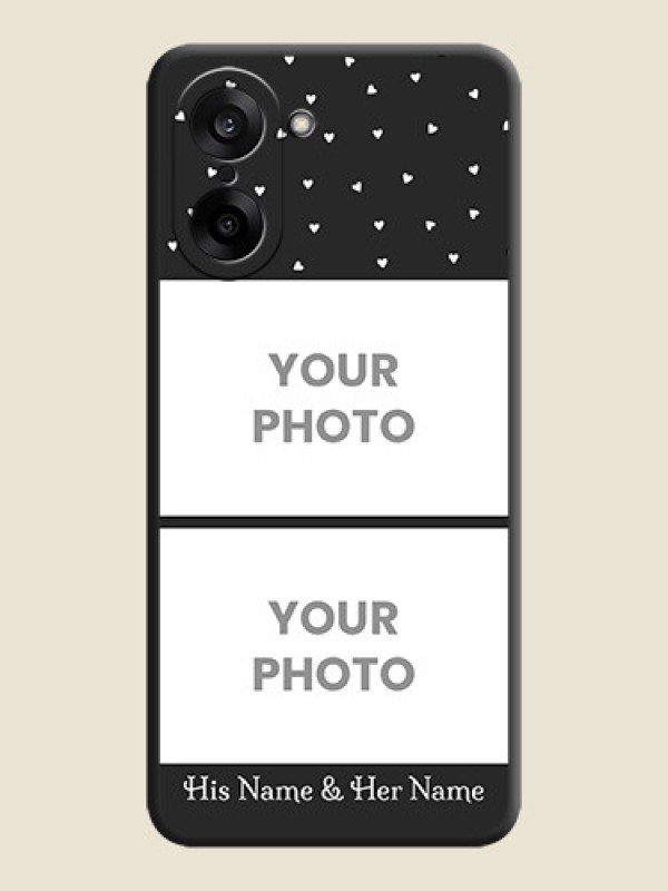 Custom Miniature Love Symbols with Name On Space Black Custom Soft Matte Mobile Back Cover - OnePlus Nord CE 5 5G - alternate view