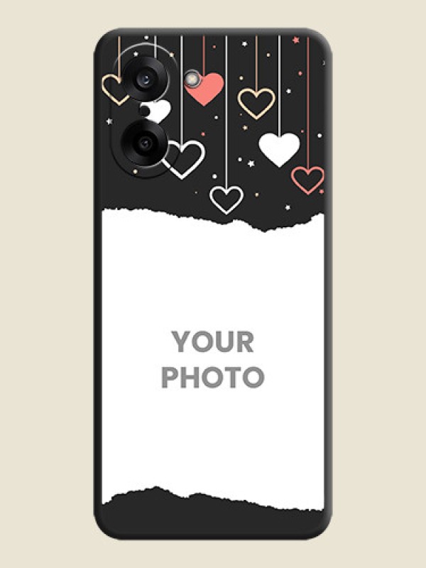 Custom Love Hangings with Splash Wave Picture On Space Black Custom Soft Matte Mobile Back Cover - OnePlus Nord CE 5 5G - alternate view