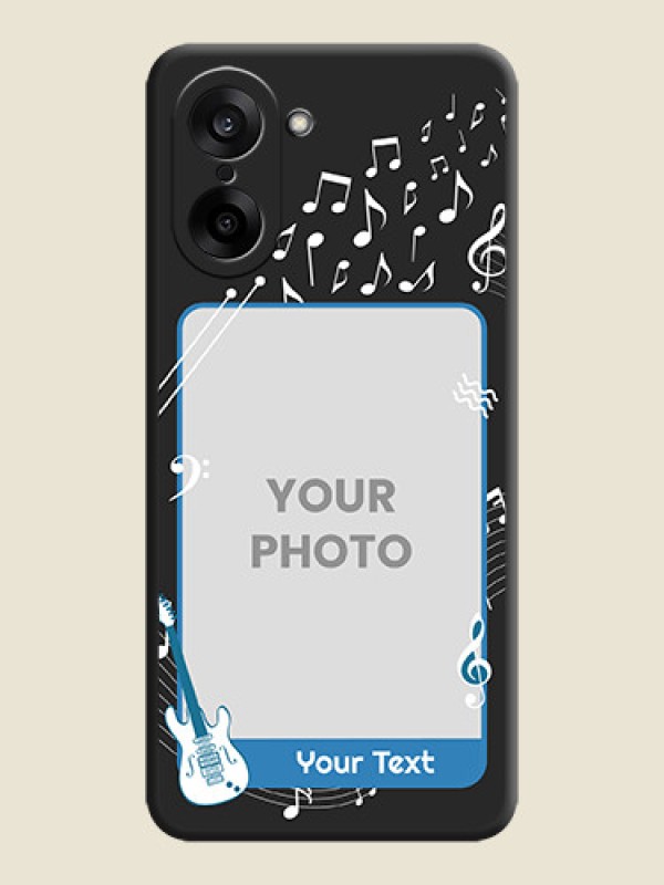Custom Musical Theme Design with Text on Photo On Space Black Custom Soft Matte Mobile Back Cover - OnePlus Nord CE 5 5G - alternate view