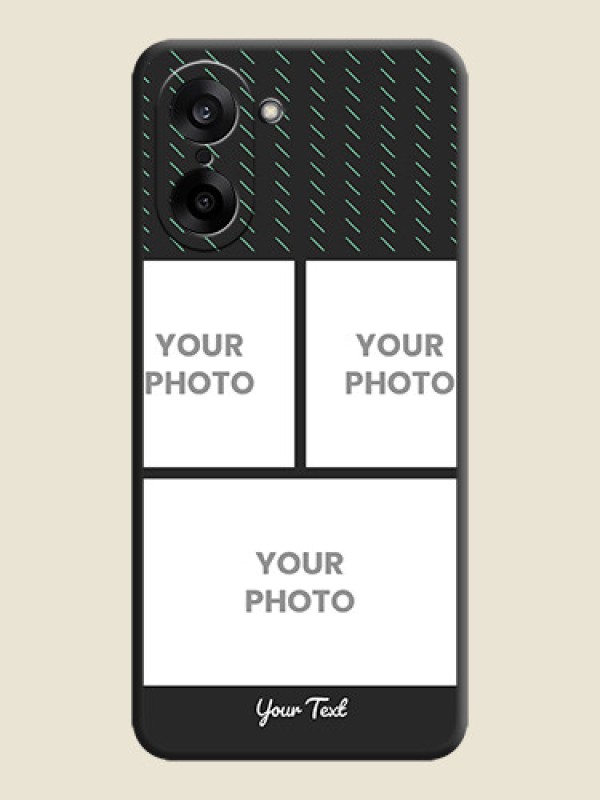 Custom Cross Dotted Pattern with 2 Image Holder On Space Black Custom Soft Matte Mobile Back Cover - OnePlus Nord CE 5 5G - alternate view