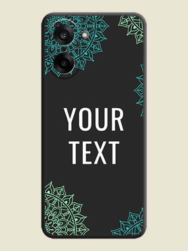 Custom Your Name with Floral Design On Space Black Custom Soft Matte Mobile Back Cover - OnePlus Nord CE 5 5G - alternate view