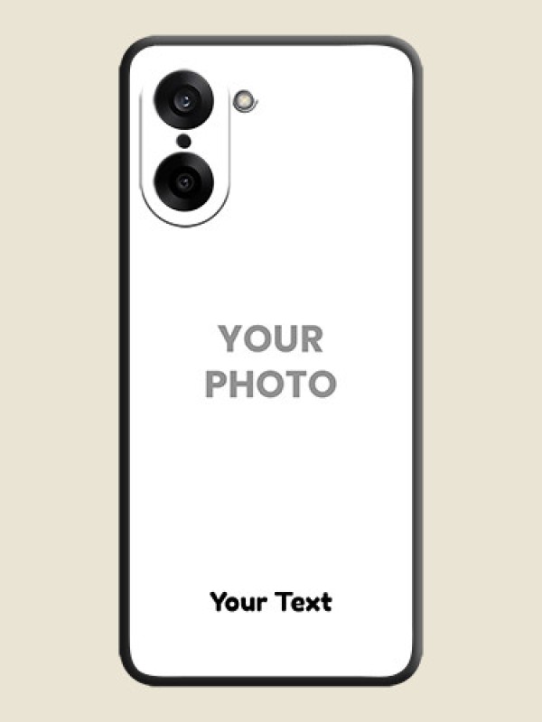 Custom Full Single Pic Upload With Text On Space Black Custom Soft Matte Mobile Back Cover - OnePlus Nord CE 5 5G - alternate view