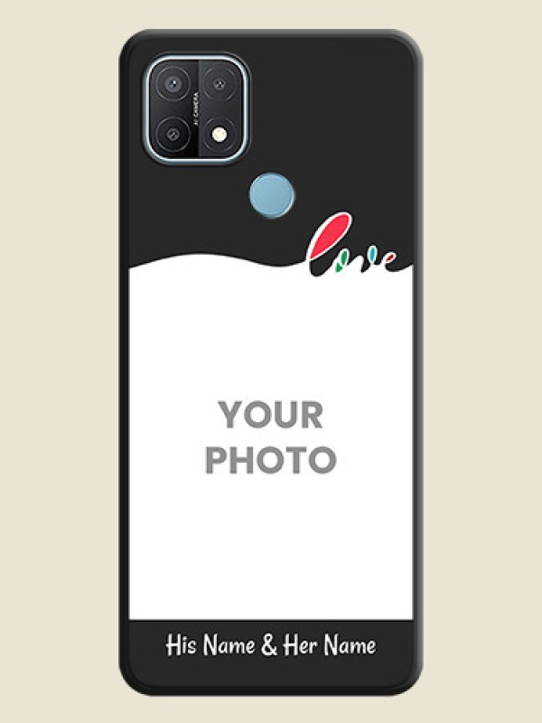 Custom Fall in Love Pattern with Picture on Photo on Space Black Soft Matte Mobile Case - Oppo A15 - alternate view