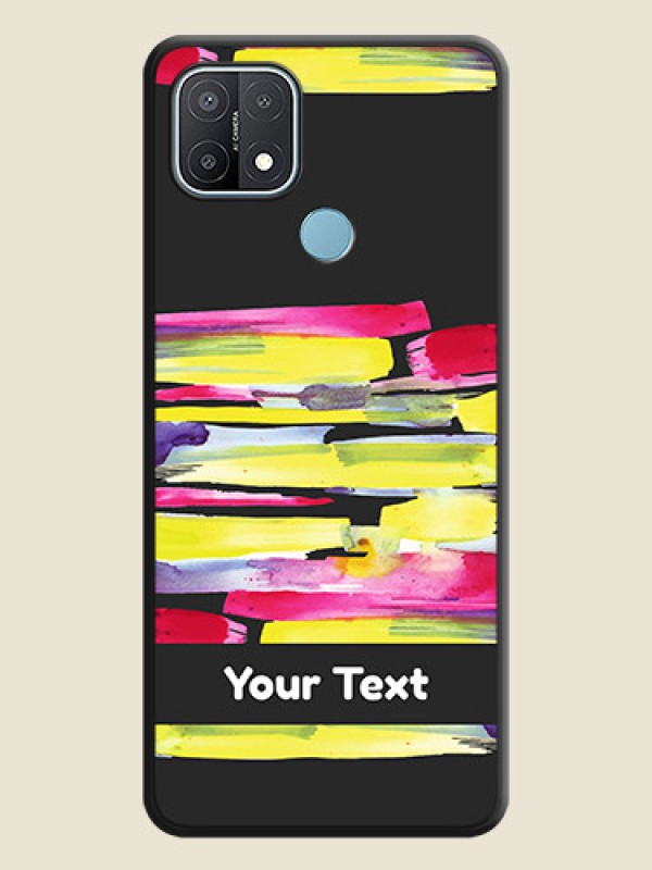 Custom Brush Coloured on Space Black Personalized Soft Matte Phone Covers - Oppo A15 - alternate view