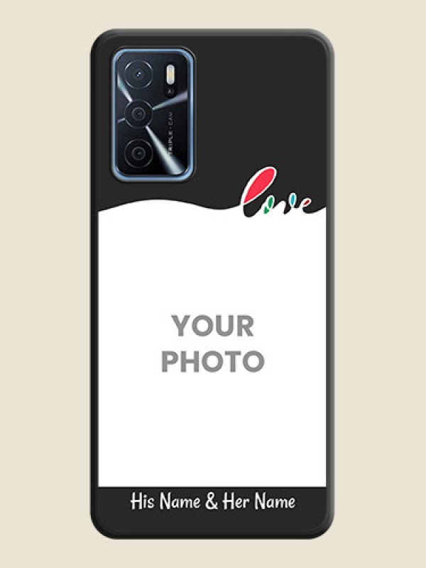 Custom Fall in Love Pattern with Picture on Photo on Space Black Soft Matte Mobile Case - Oppo A16 - alternate view