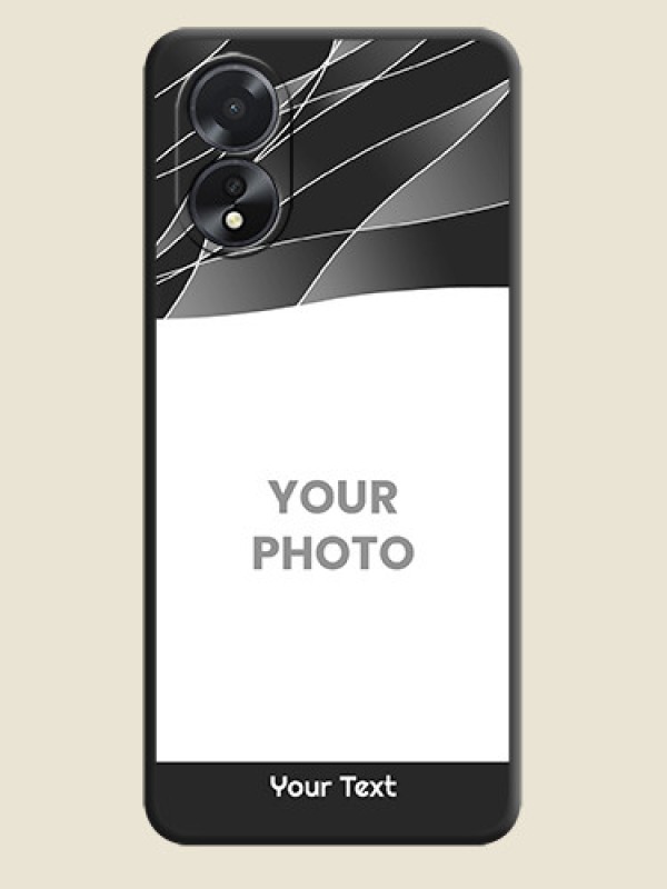 Custom Mixed Wave Lines - Photo on Space Black Soft Matte Mobile Cover - Oppo A18 - alternate view