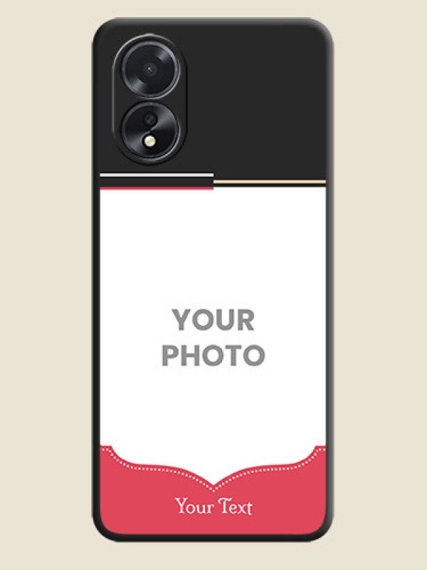 Custom Classic Plain Design with Name - Photo on Space Black Soft Matte Phone Cover - Oppo A18 - alternate view