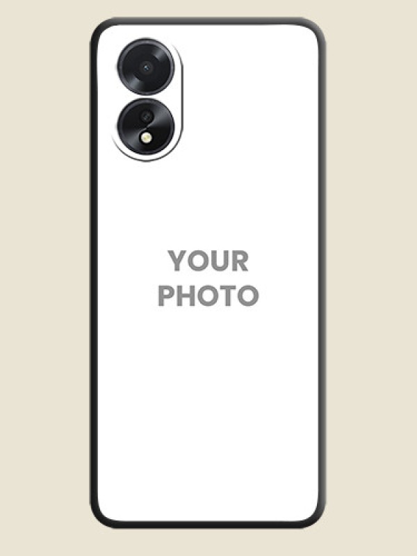 Custom Full Single Pic Upload On Space Black Personalized Soft Matte Phone Covers - Oppo A18 - alternate view