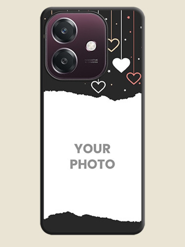 Custom Love Hangings with Splash Wave Picture On Space Black Custom Soft Matte Mobile Back Cover - Oppo A3 5G - alternate view