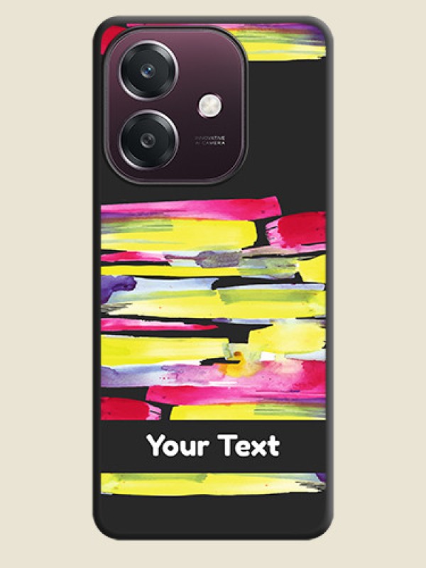 Custom Brush Coloured On Space Black Custom Soft Matte Mobile Back Cover - Oppo A3 5G - alternate view