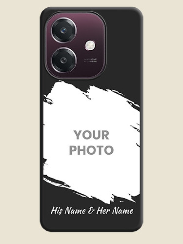 Custom Grunge Brush Strokes on Photo On Space Black Custom Soft Matte Mobile Back Cover - Oppo A3 5G - alternate view