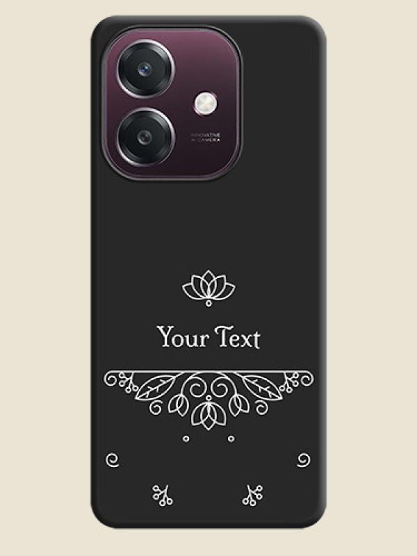 Custom Lotus Garden Custom Text On Space Black Custom Soft Matte Mobile Back Cover - Oppo A3 5G - alternate view