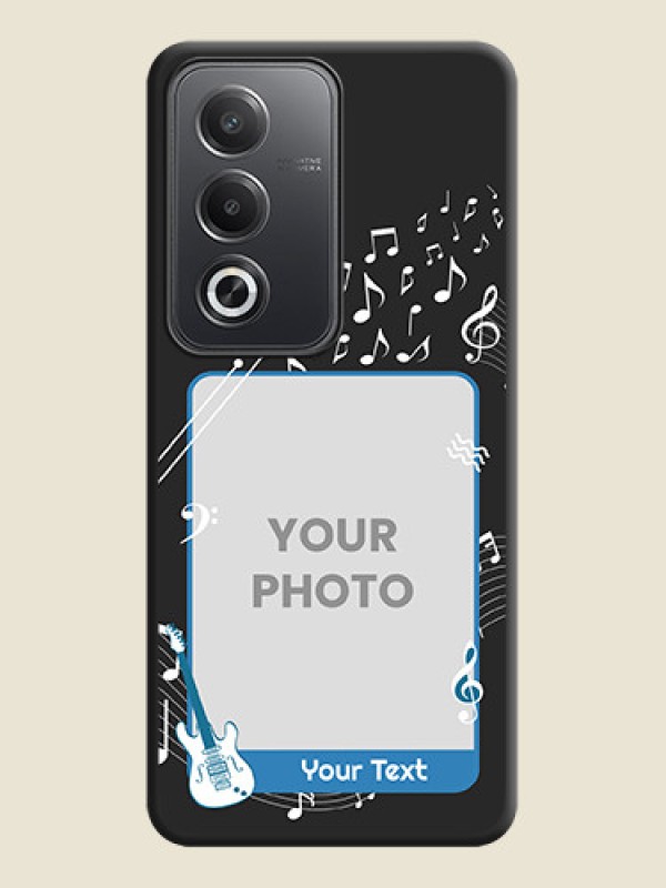 Custom Musical Theme Design with Text on Photo On Space Black Custom Soft Matte Mobile Back Cover - Oppo A3 Pro 5G - alternate view