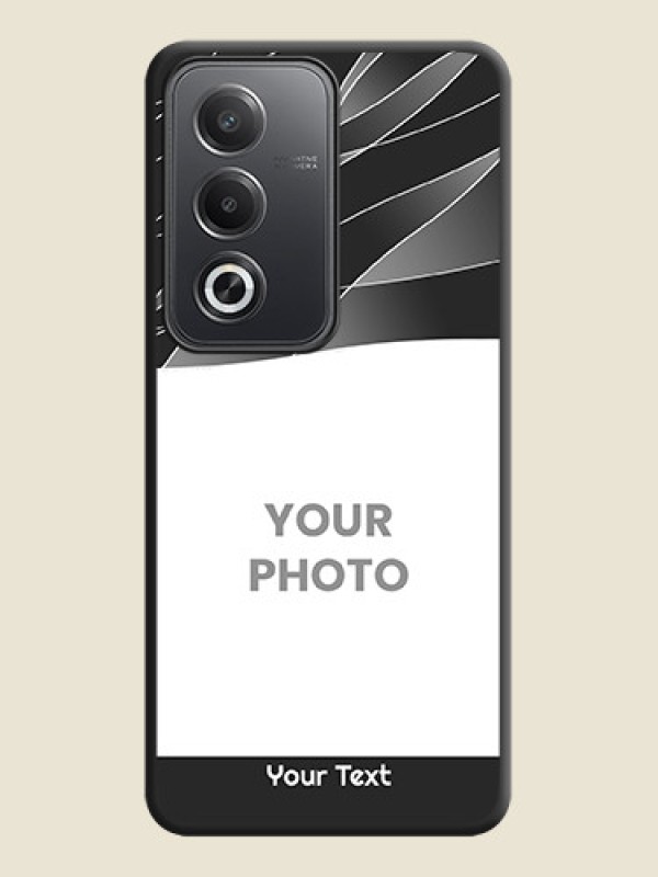 Custom Mixed Wave Lines on Photo On Space Black Custom Soft Matte Mobile Back Cover - Oppo A3 Pro 5G - alternate view