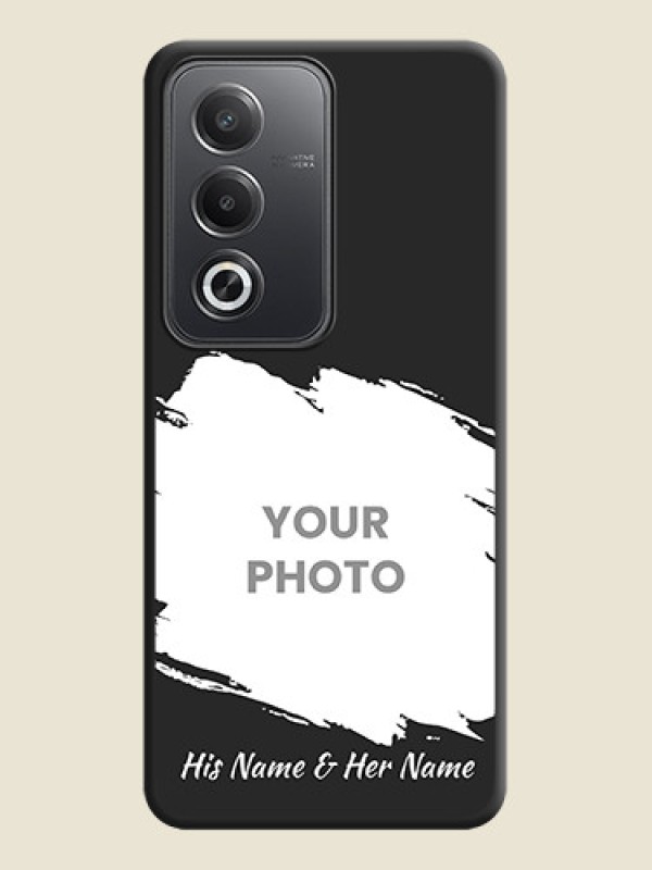 Custom Grunge Brush Strokes on Photo On Space Black Custom Soft Matte Mobile Back Cover - Oppo A3 Pro 5G - alternate view